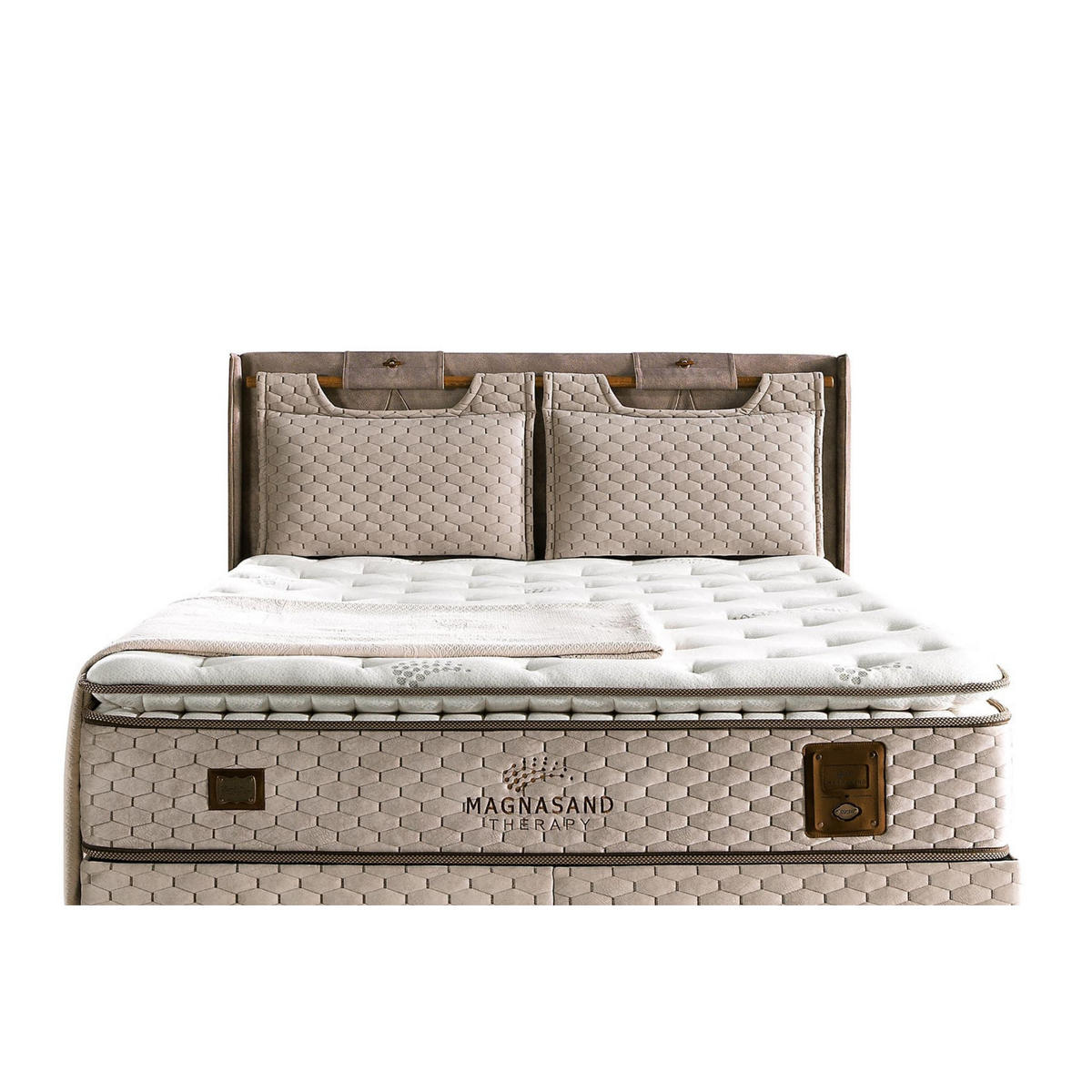 MATRATZE 180x200 Bambi Magnasand H3 Höhe 33 cm - Weiß, Textil (180/200cm)