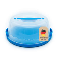 KUCHENTRANSPORTBOX Kuchenbehälter 29.8/28.8/13.2 cm - Blau, Kunststoff (28.8/13.2/29.8cm) - Intirilife