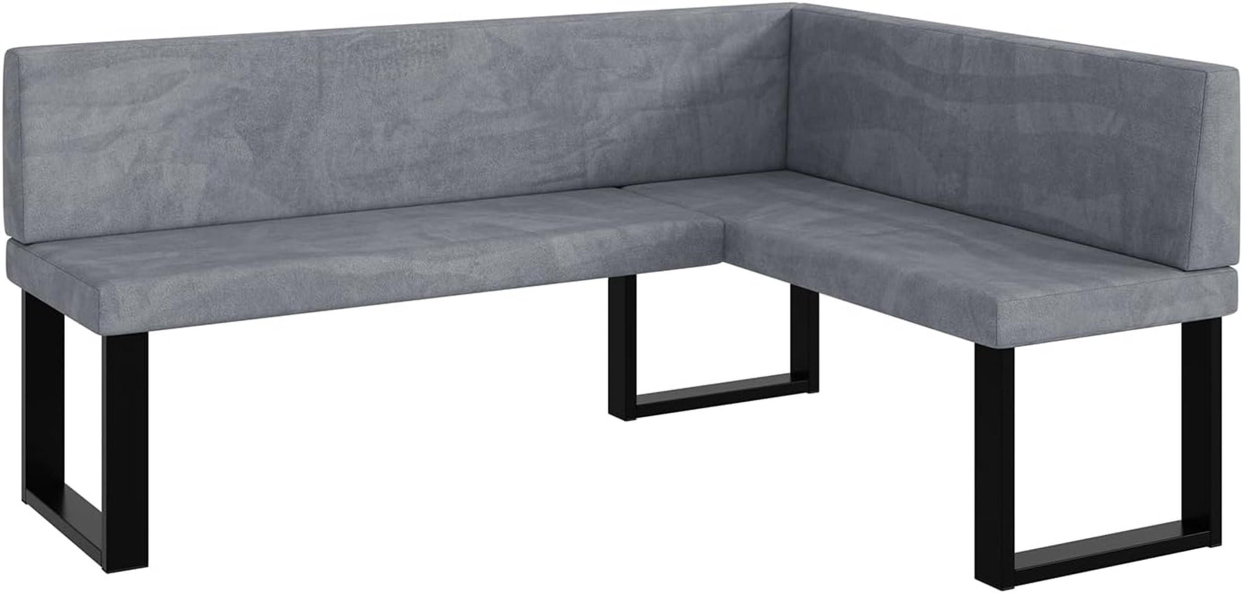 Meblini Eckbank Grau 168x128 cm