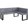 ECKBANK TONI_U - Grau, Textil (128/168cm) - Meblini