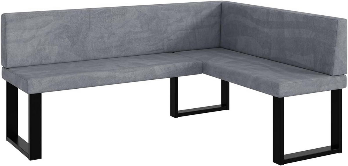 ECKBANK TONI_U - Grau, Textil (128/168cm) - Meblini