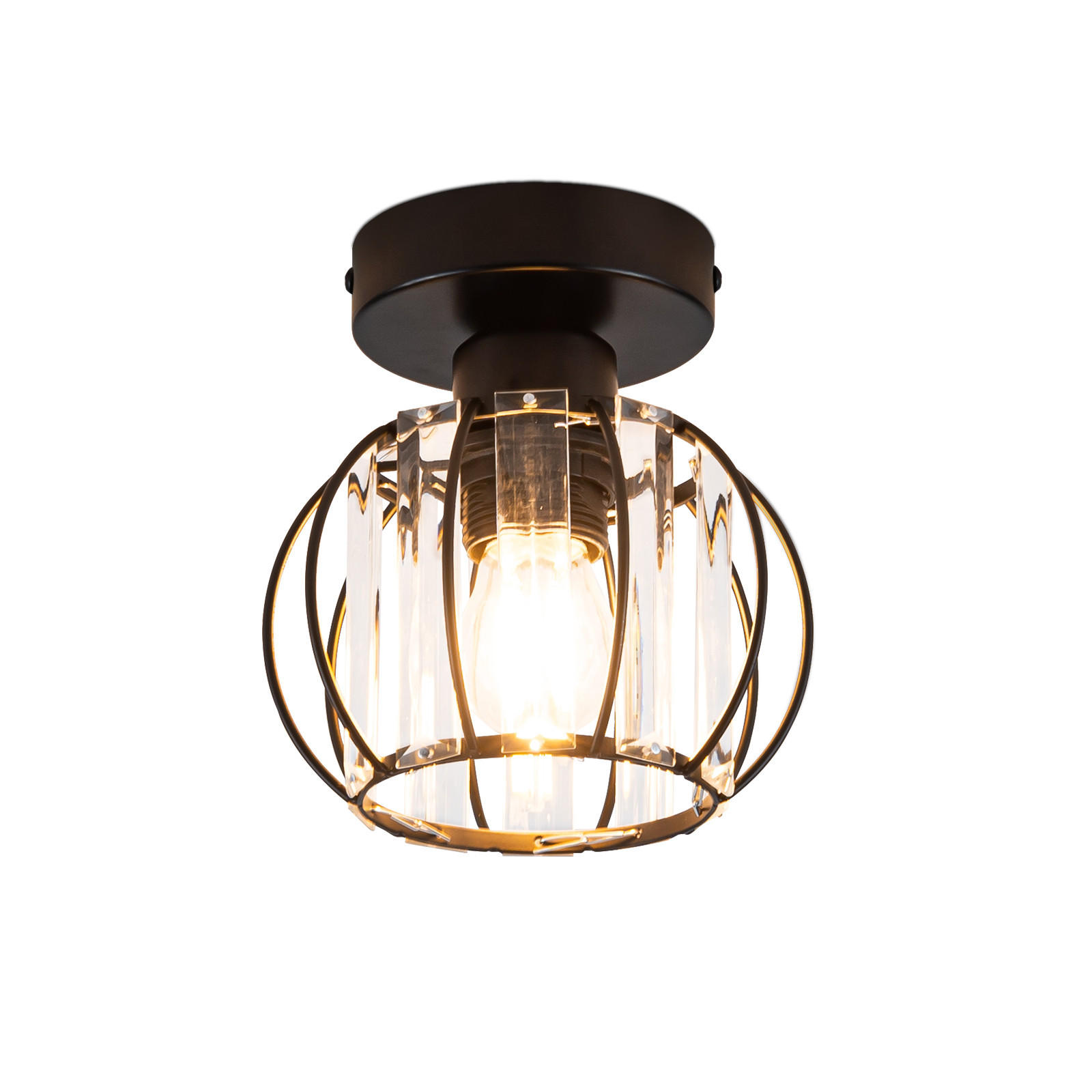 LED-DECKENLEUCHTE Veylan 15/16/15 cm - Schwarz, Metall (16/15/15cm) - ZMH