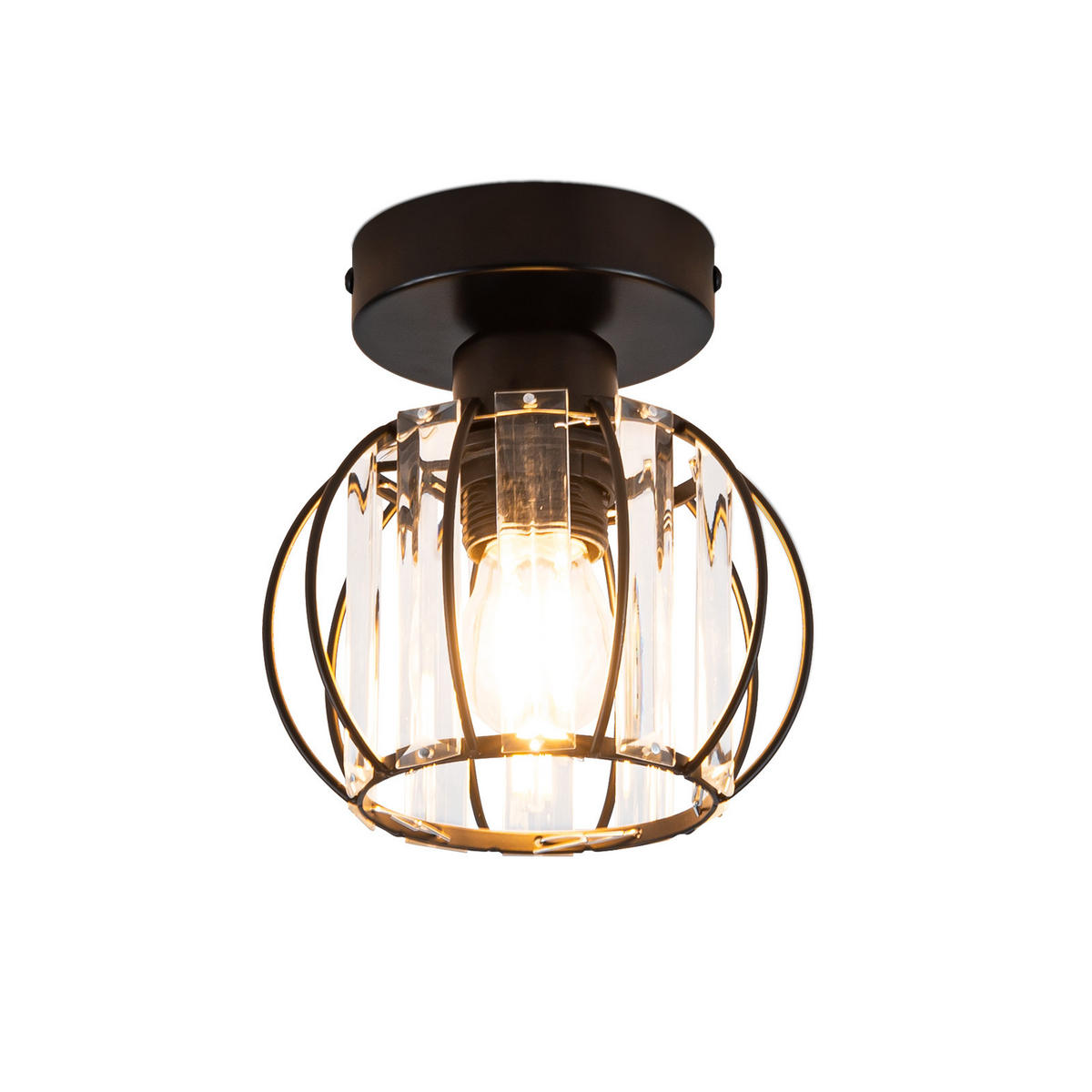 LED-DECKENLEUCHTE Veylan 15/16/15 cm - Schwarz, Metall (16/15/15cm) - ZMH