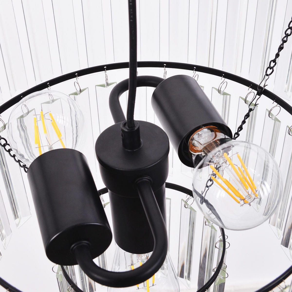 HÄNGELEUCHTE Brynq 40/156/40 cm - Schwarz, Metall (40/40/156cm) - ZMH