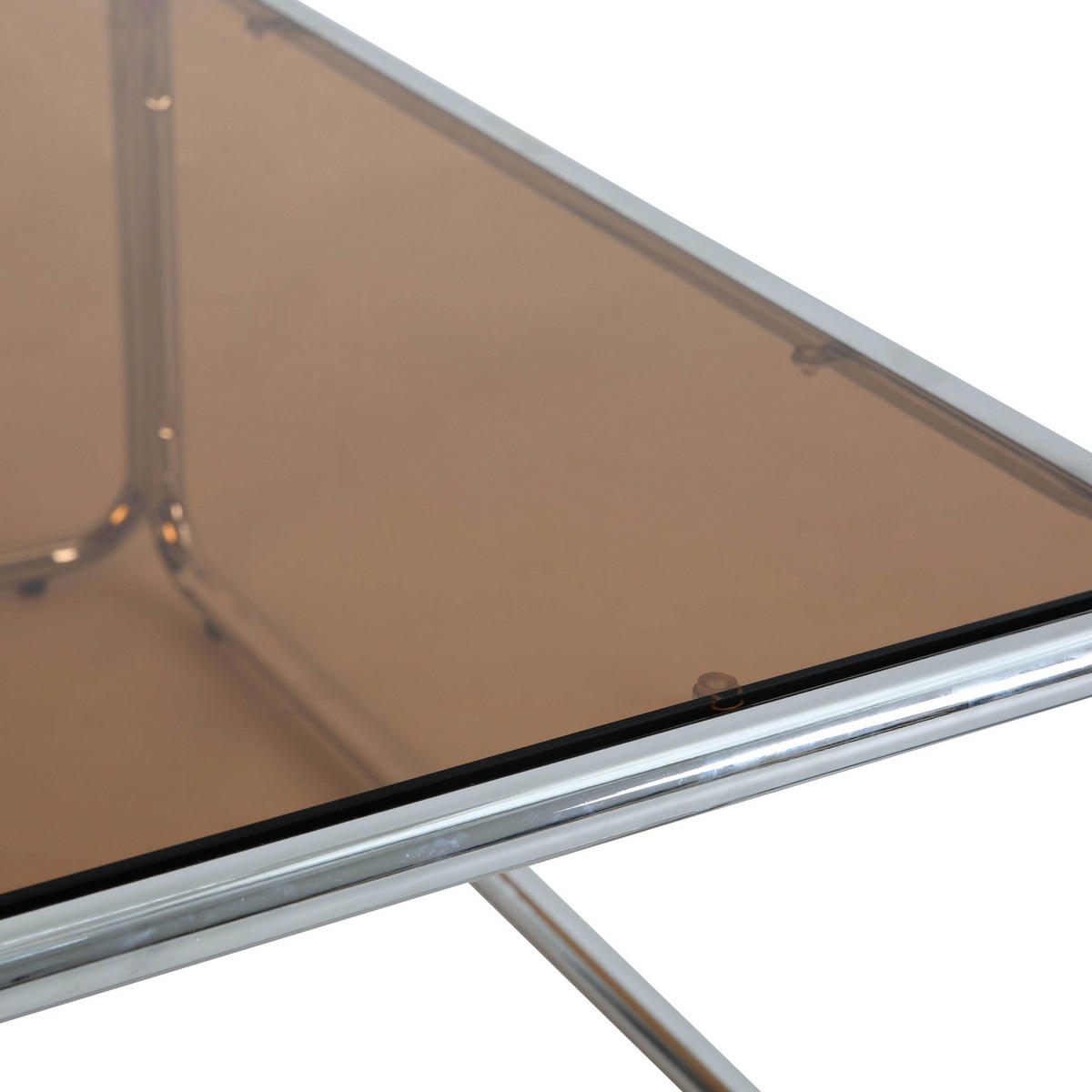 COUCHTISCH, Braun - Braun, Glas/Metall (90/90/40cm) - Oviala