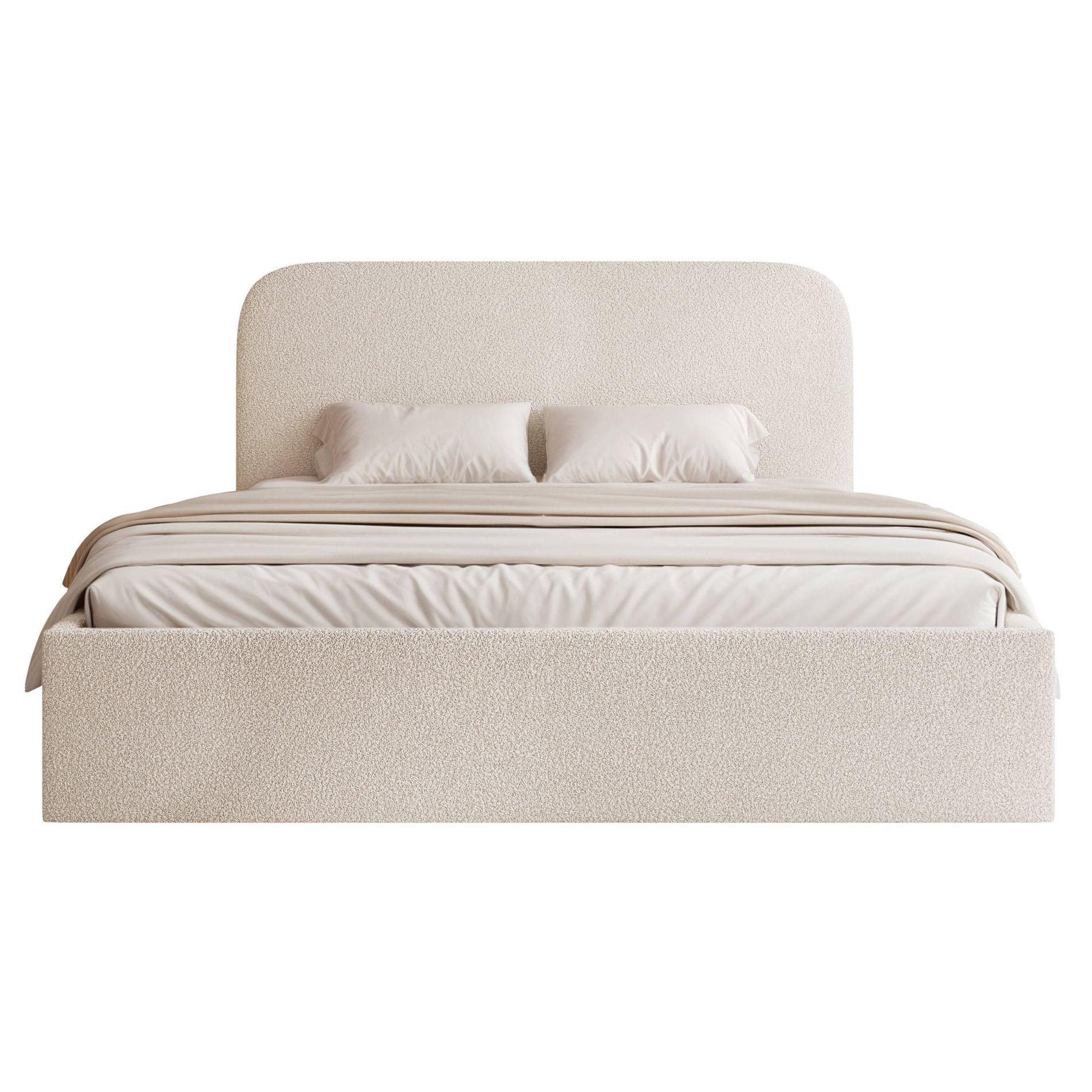 POLSTERBETT Sonvivo Cremefarben Bouclé 140x200 cm - Creme, Kunststoff/Textil (140/200cm) - Selsey