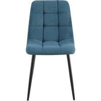 ESSZIMMERSTUHL 2er Set Fanor Cord Blau Wohnzimmerstuhl - Blau, Textil (45/84/55cm) - DELUKE