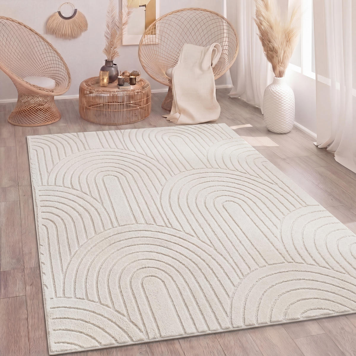 HOCHFLORTEPPICH 200/280 cm Tokio 471 - Creme, Textil (200/280cm) - Paco Home