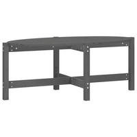 COUCHTISCH Grau 118x63x45 cm Massivholz Kiefer - Grau, Holz (118/63/45cm) - furnicato