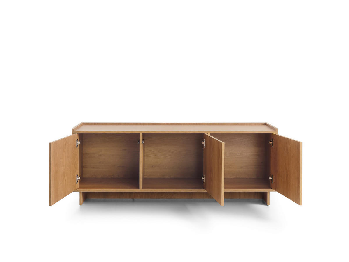 TV SCHRANK: karamellfarbene Eiche, 147 x 55 x 39 cm - Braun, Holzwerkstoff (147/55/39cm) - 3XE LIVING