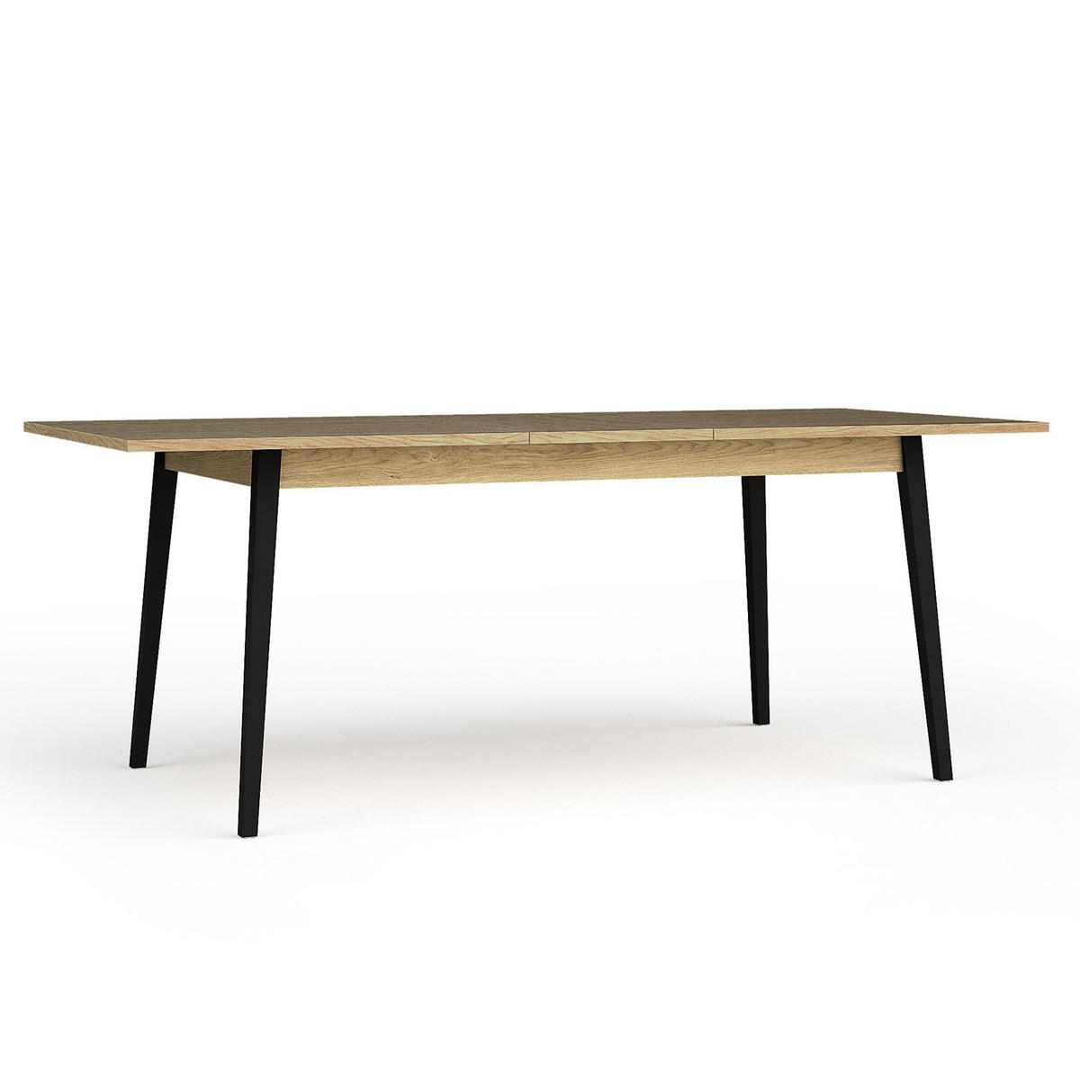 ESSTISCH Brunelli Eiche Baltic 200/80/90 cm – für 6 Personen - Eichefarben/Schwarz, Holzwerkstoff/Metall (90/200/80cm) - AX Living