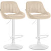 BARHOCKER 2er Set Lederlook creme - Creme, Textil (47/85/48cm) - CLP