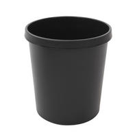 PAPIERKORB Kunststoff 18 Liter 32x31x31 cm Schwarz - Schwarz, Metall (31/32/31cm) - PROREGAL