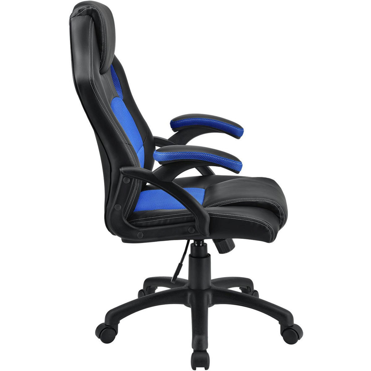 SCHREIBTISCHSTUHL Montreal blau - Blau, Textil (47/111/52cm) - Juskys