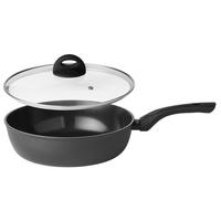 SCHMORPFANNE / Sauteuse mit Deckel Stonehenge Ø 28 cm – keramische antihaftbeschichtung - Schwarz, Metall (1/2/2cm) - Sola