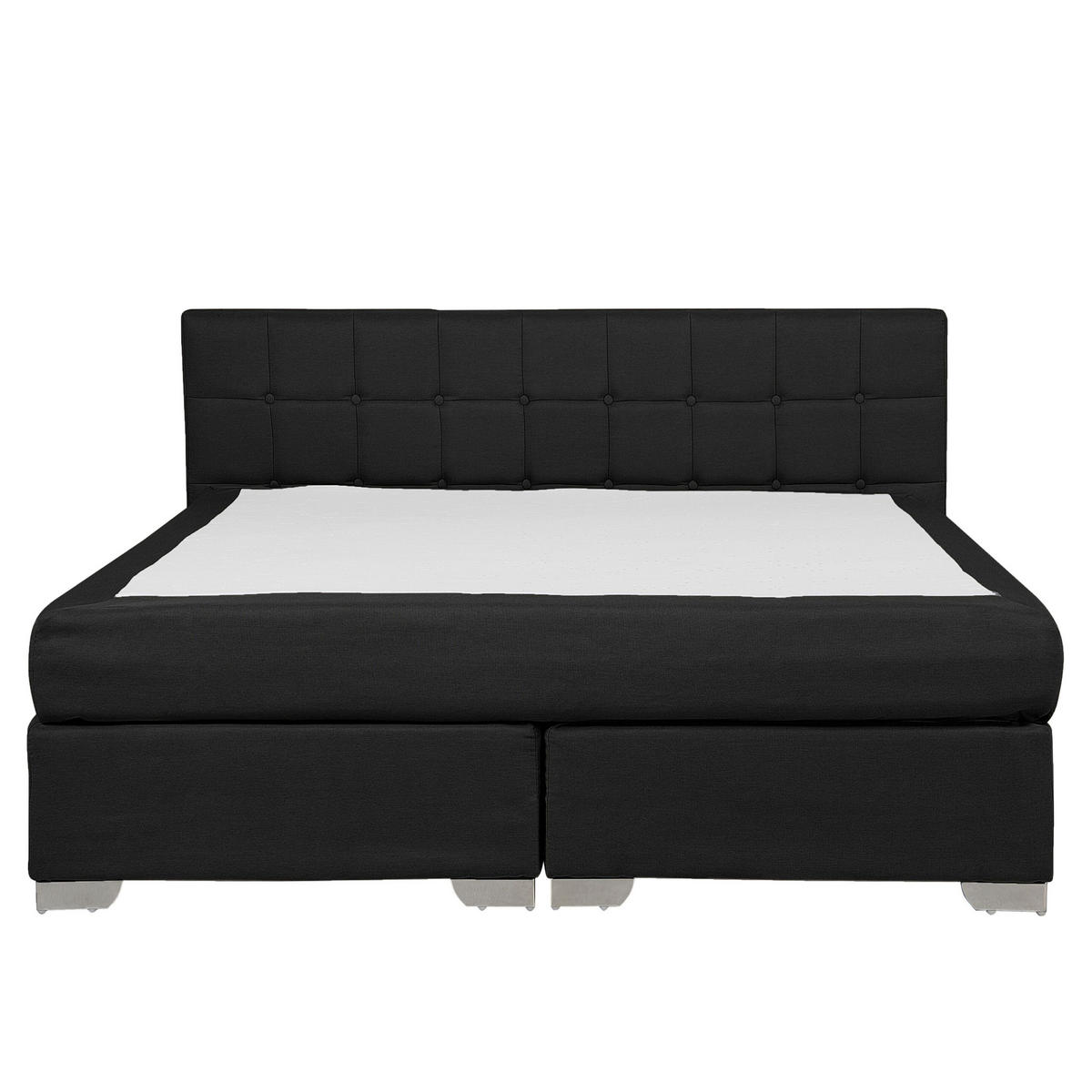 BOXSPRINGBETT 160/200cm Schwarz Admiral - Schwarz, Textil (160/200cm) - Beliani