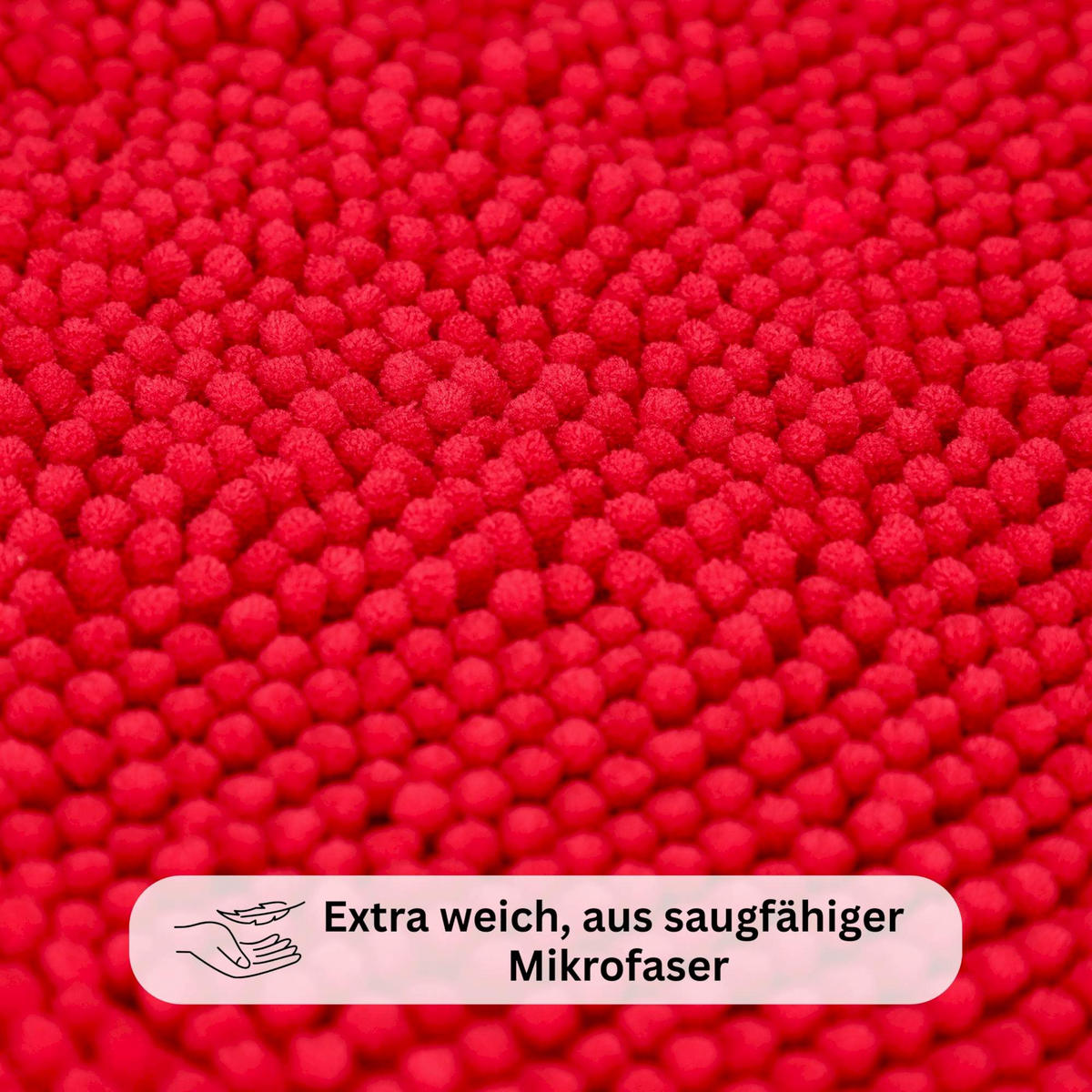 BADEMATTE PARIS - Rot, Textil (50/80cm) - WohnDirect