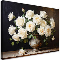 LEINWANDBILD Blumen 120x80cm - Weiß, Textil (120/80cm) - Feeby