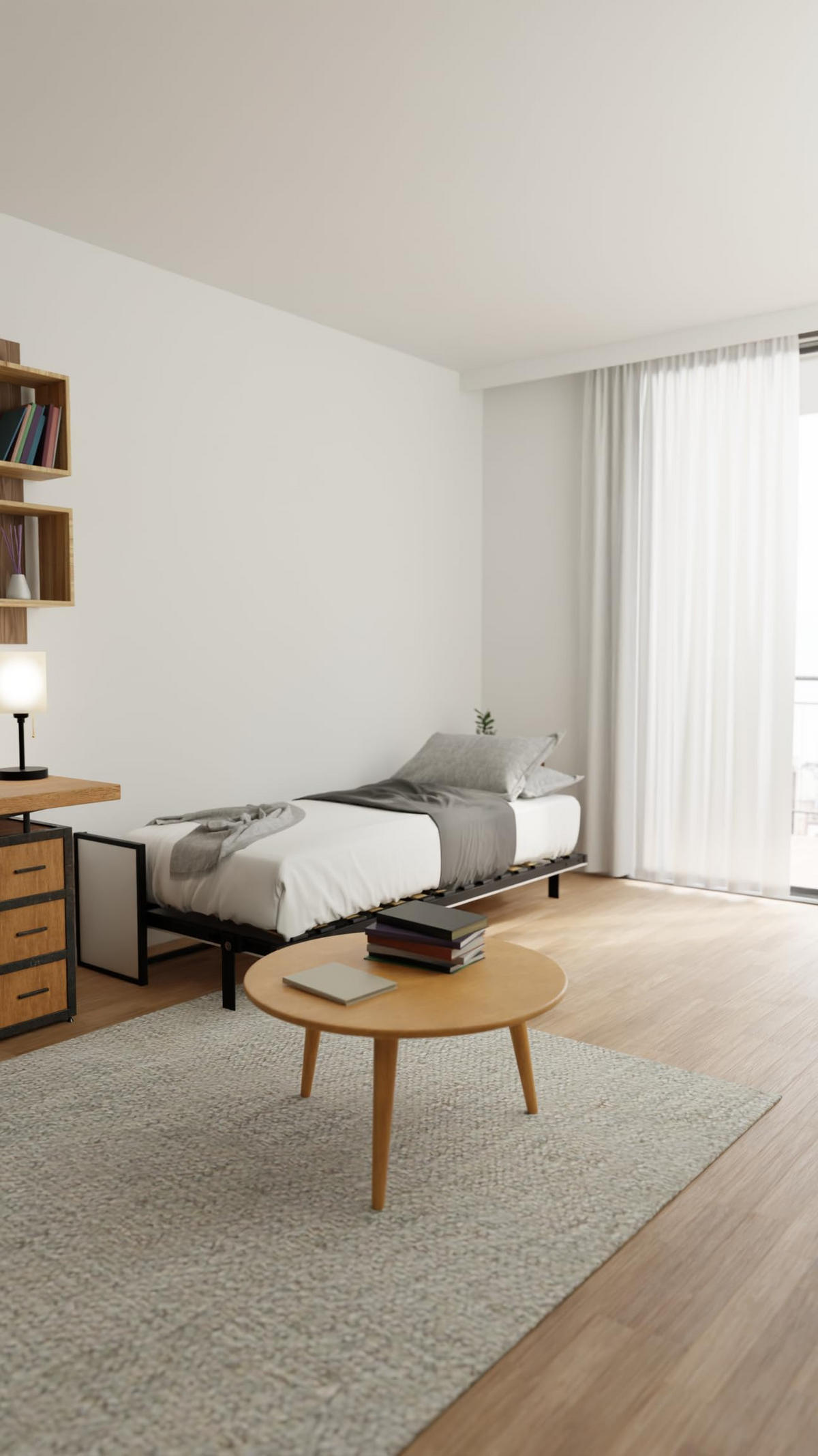 SCHRANKBETT Morphy Studio Modulares SizeFlex- und TypeFlex-System - 80x200, Horizontal - Schwarz, Metall (200/80cm) - WallBedKing