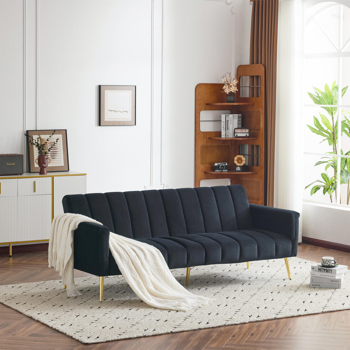 SCHLAFSOFA Dunkelgrau 183/76/75 cm - Dunkelgrau, Textil (76/75/183cm) - Urban Meuble