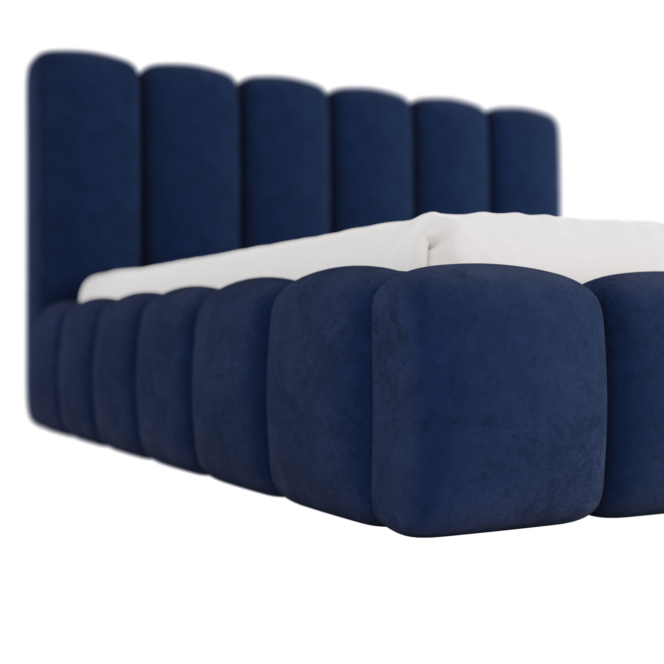 POLSTERBETT Doppelbett Svenstorp Dunkelblau 140x200 cm - Dunkelblau, Textil (140/200cm) - Meblito