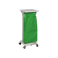 MÜLLEIMER Abfallsackständer Mit Deckel und Fußpedal 120 Liter 89,2 x 46,5 x 49,7 cm Weiß - Weiß, Metall (46.5/89.2/49.7cm) - PROREGAL