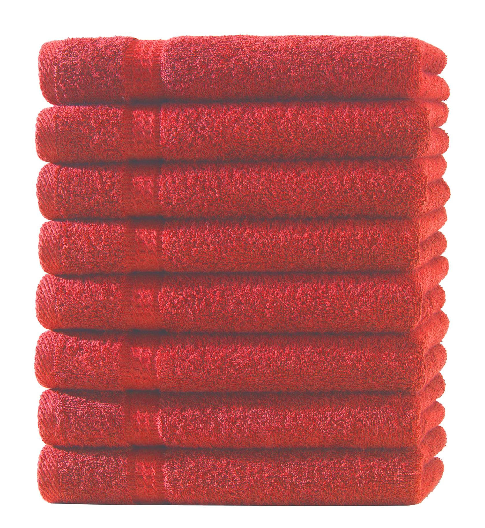 HANDTUCH 50x100 cm Frottier Handtücher im 8er Set aus 100% Baumwolle, Rot 500g/m2 - Rot, Textil (50/100cm) - Carpe Sonno