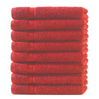 HANDTUCH 50x100 cm Frottier Handtücher im 8er Set aus 100% Baumwolle, Rot 500g/m2 - Rot, Textil (50/100cm) - Carpe Sonno