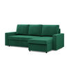 ECKSOFA MIT SCHLAFFUNKTION NEO, Grün - Grün, Textil (231/140cm) - Mebligo