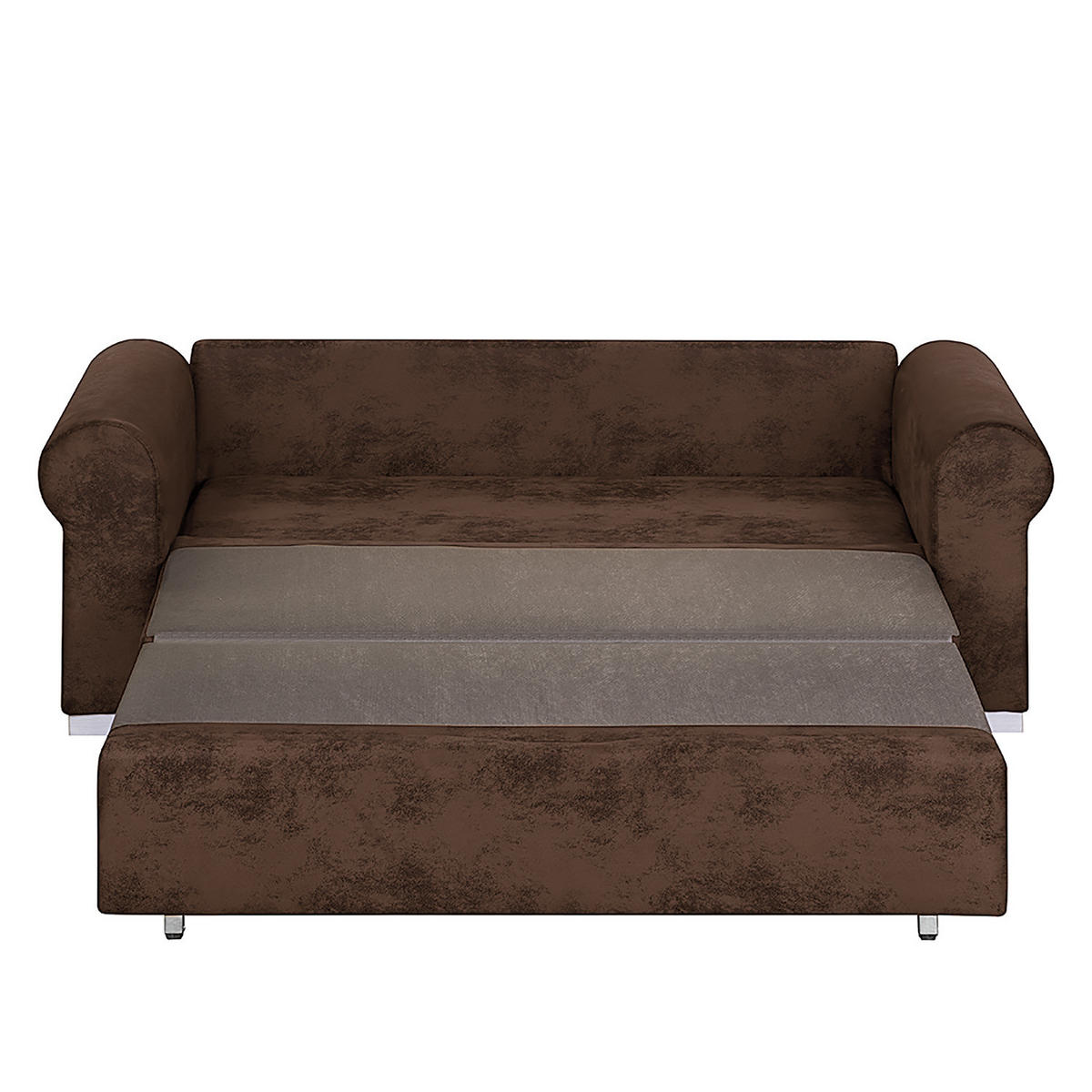 SCHLAFSOFA - Dunkelbraun, Textil (164/90/90cm) - home24