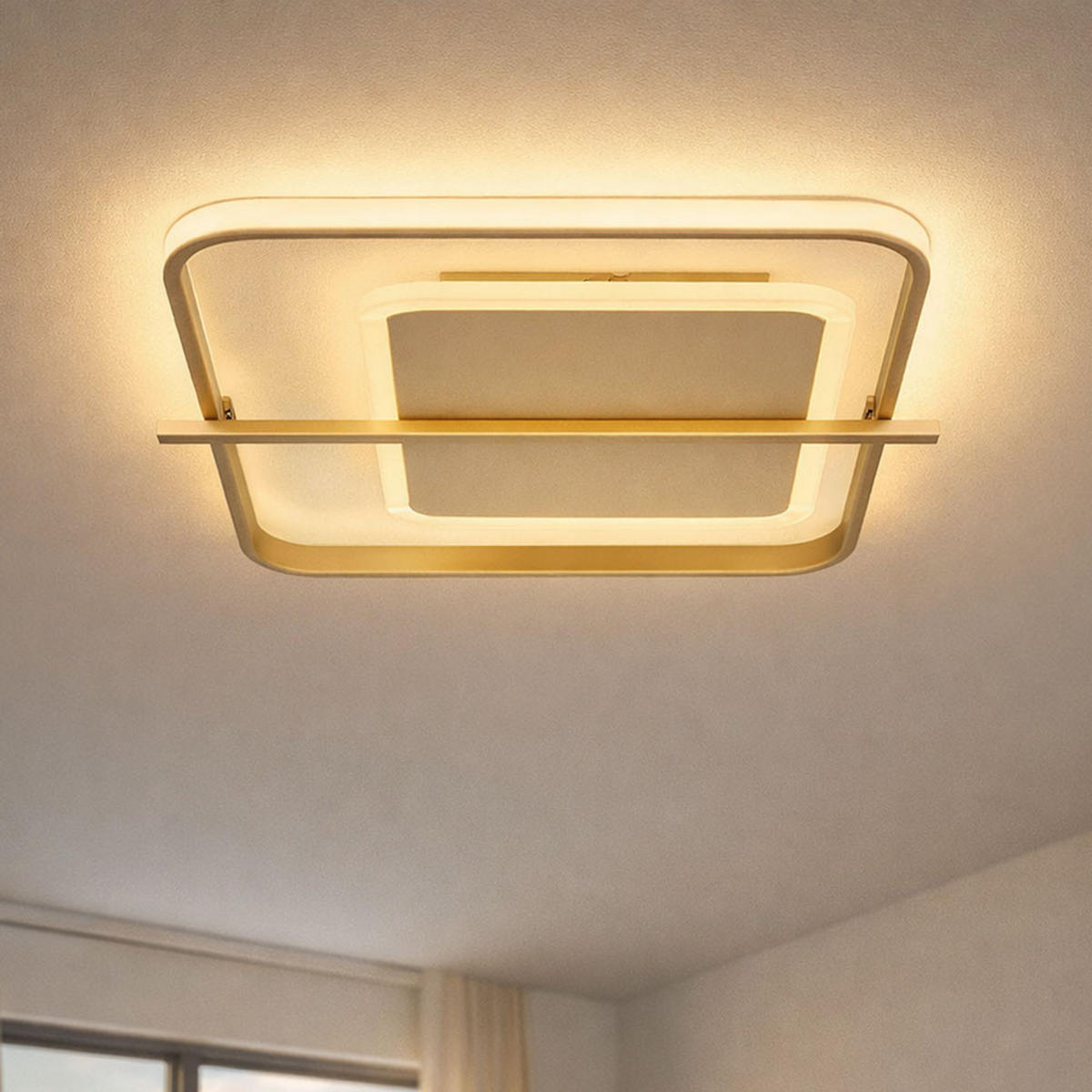 LED DECKENLEUCHTE Metall Gold - Goldfarben, Metall (40/36/5cm) - Globo Lighting