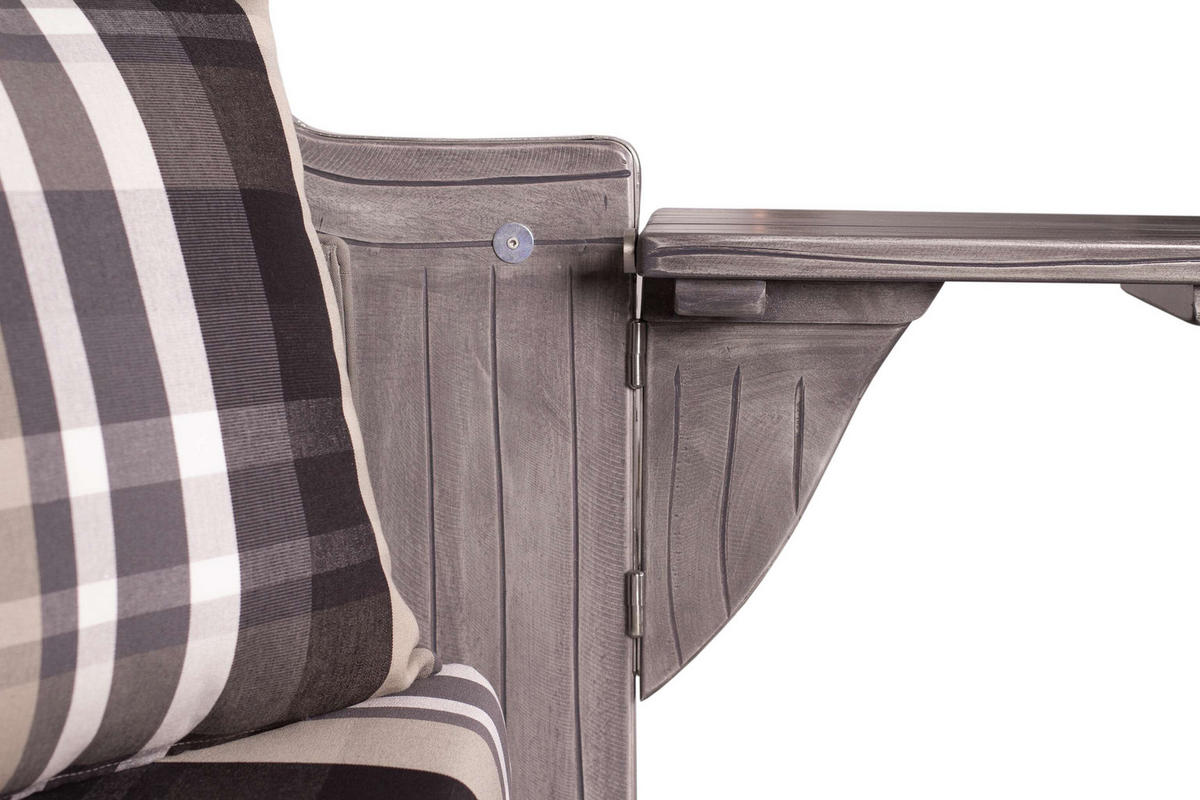 STRANDKORB Düne Koboo Grau Bullaugen - Braun/Grau, Metall (125/170/80cm) - Mr. Deko