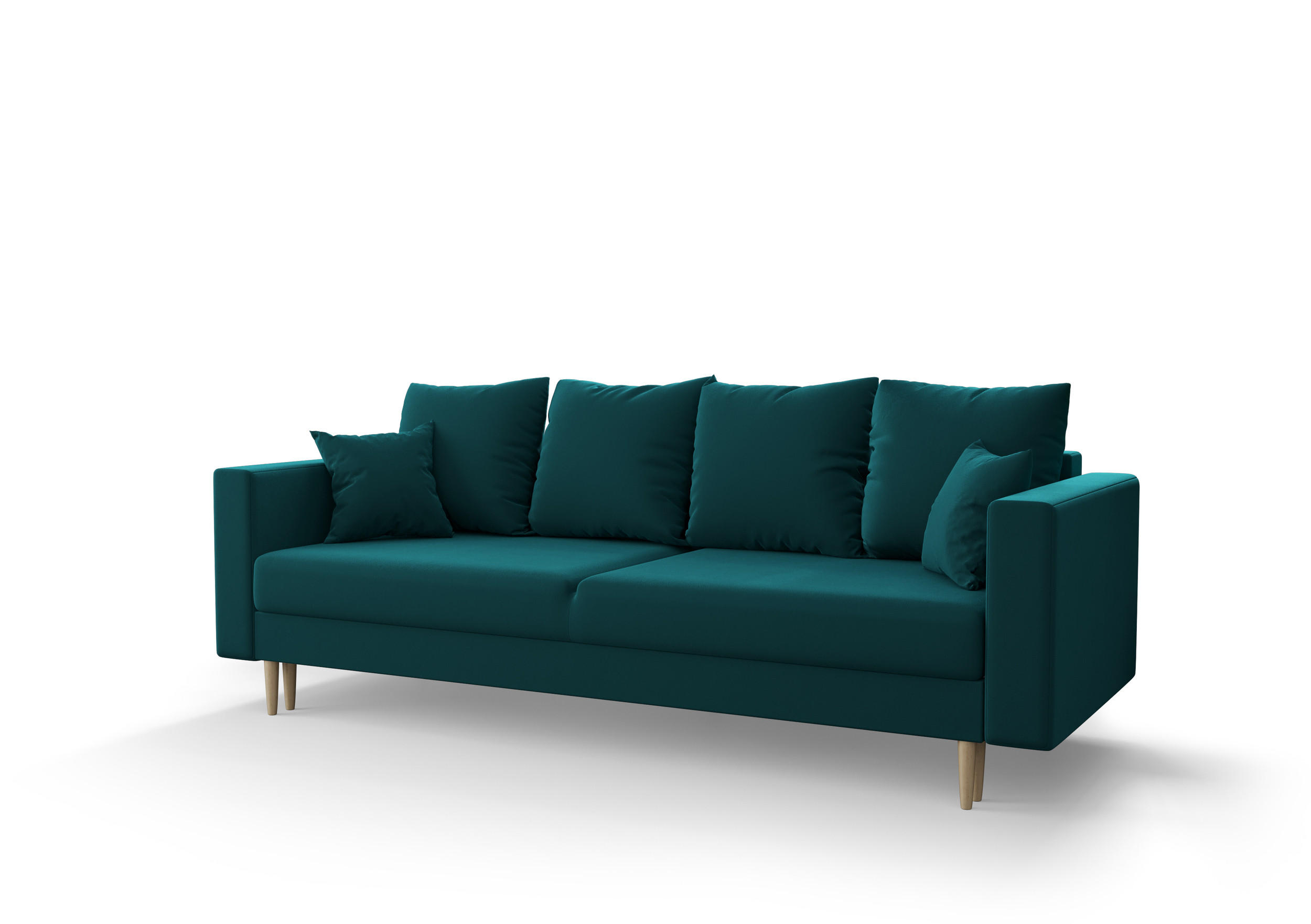 SOFA KRISTI mit Schlaffunktion ITAKA 39 Sofa mit Stauraum - Violett, Textil (90/87/230cm) - Bedante