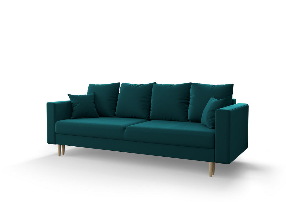 SOFA KRISTI mit Schlaffunktion ITAKA 39 Sofa mit Stauraum - Violett, Textil (90/87/230cm) - Bedante