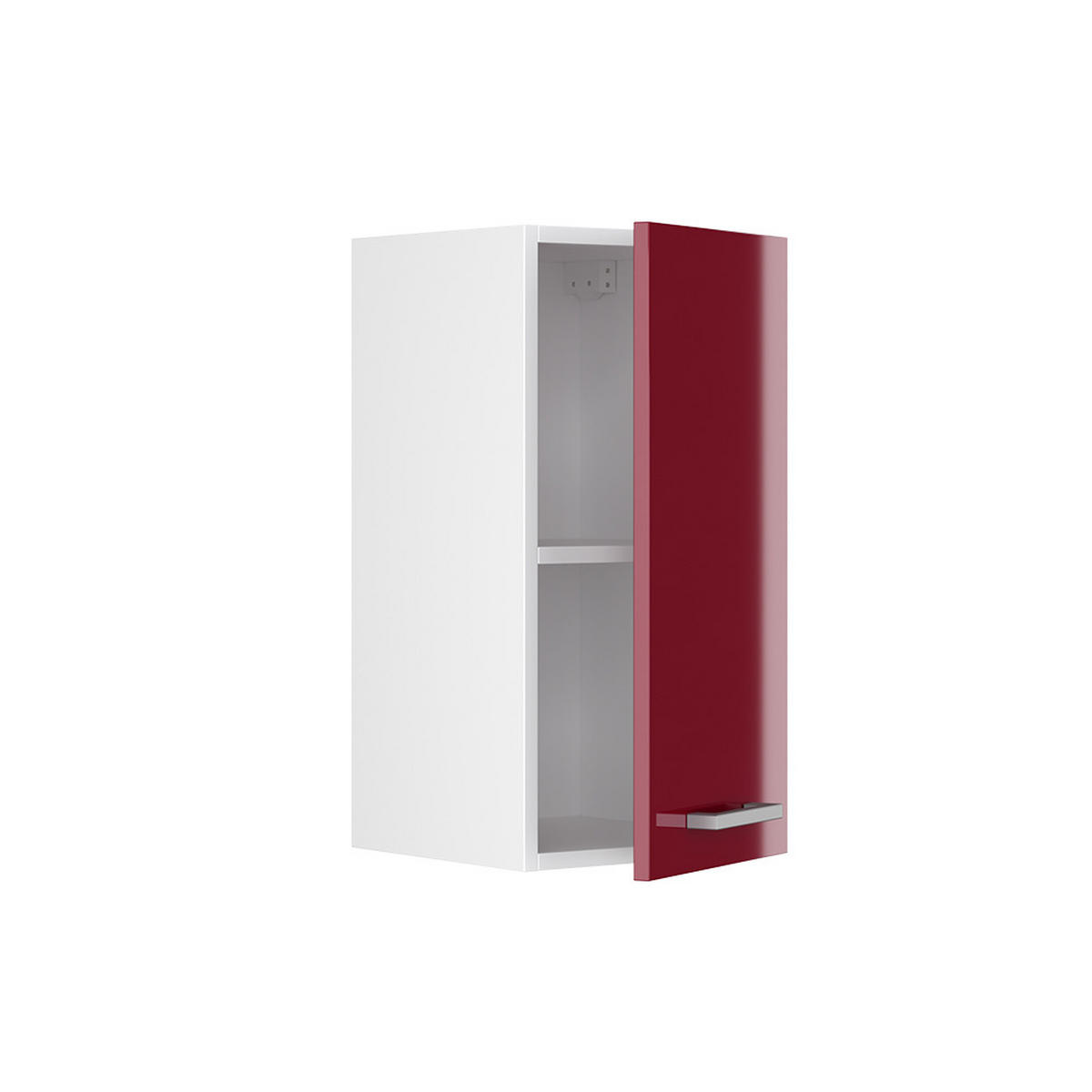 HÄNGESCHRANK R-Line Rot Hochglanz 30 cm - Rot/Weiß, Holzwerkstoff (30/60/31cm) - Vicco