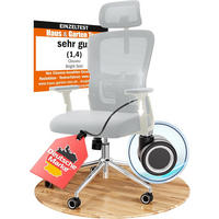 BÜROSTUHL SmartSeat Anthrazit - Anthrazit/Silberfarben, Kunststoff/Textil (70/142/70cm) - Clouvou