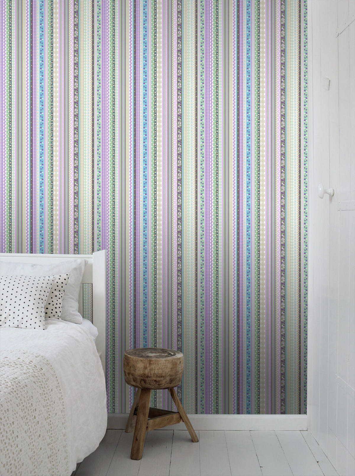 TAPETE Schleifen 53 cm x 10.05 m - Lila, Papier (53/0.1cm) - ESTAhome