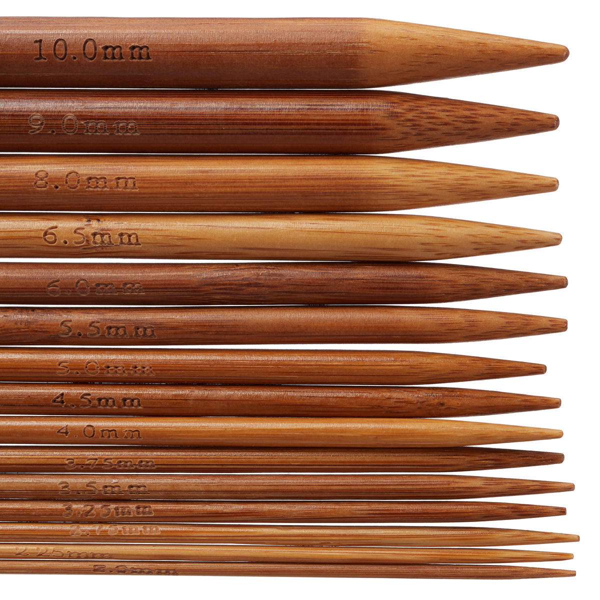 76-DIELNA súprava ihlíc - hnedá, drevo/textil (1/1cm) - Relaxdays