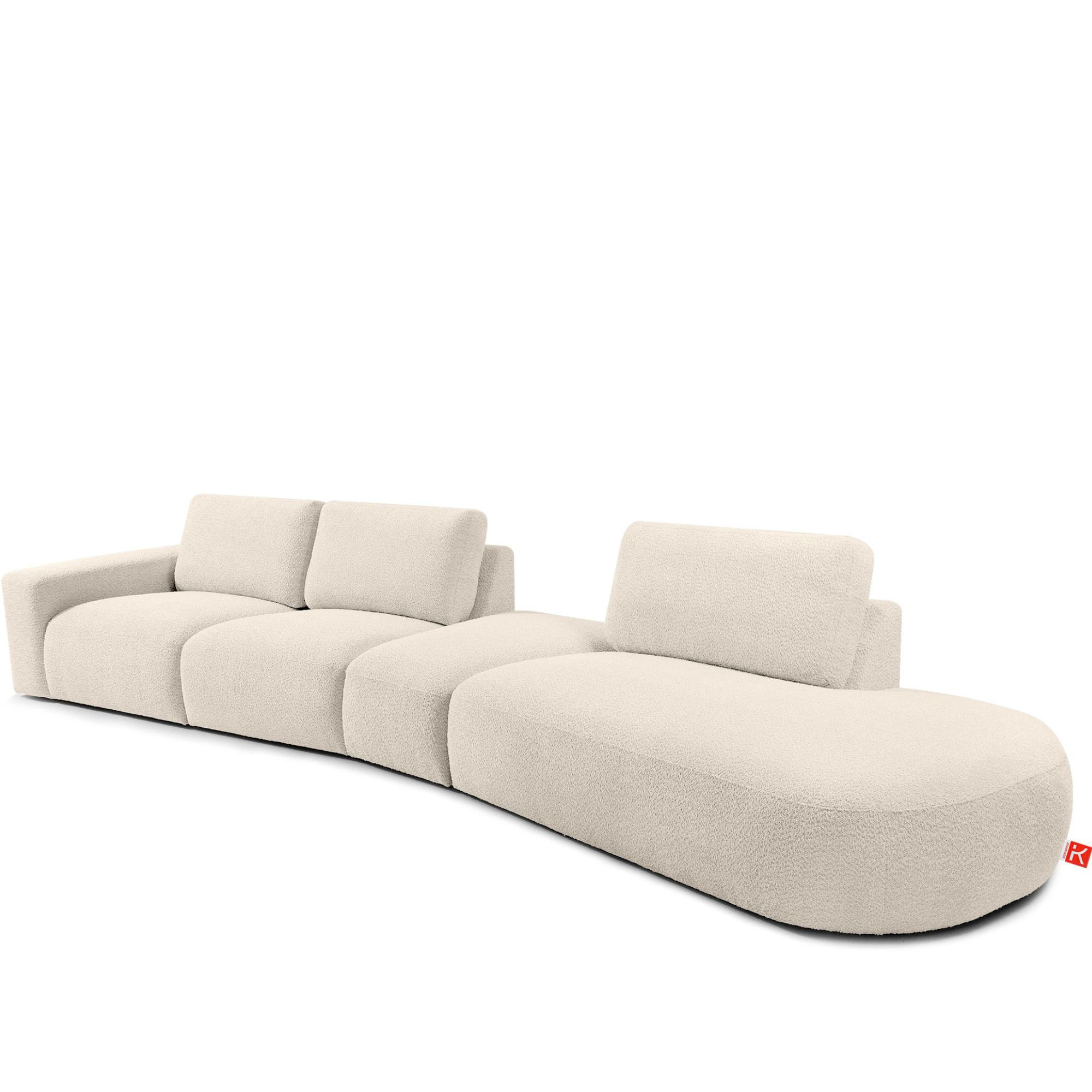 5-SITZER ECKSOFA ZUCCO Boucle rechts, Beige - Beige, Textil (430/84/105cm) - KONSIMO®