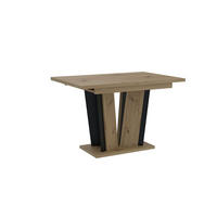 ESSTISCH SAMAR Ausziehbar 120 - 160 / 80 x 76 cm - Schwarz/Eiche Artisan, Holz (120/80/76cm) - MASSENO