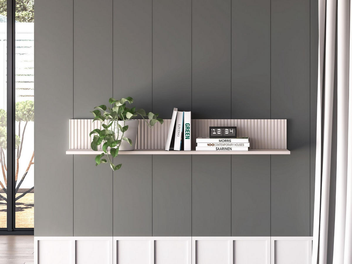 WANDREGAL Dunea Kaschmirgrau 120 cm - Taupe, Holzwerkstoff (120/18/20cm) - Selsey