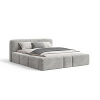 POLSTERBETT Monte160x200 cm- Bettkasten und Stauraum - Doppelbett mit Stabilem Metallrahmen - Monte-Stoff- Grau - Grau, Holzwerkstoff (160/200cm) - Chilly