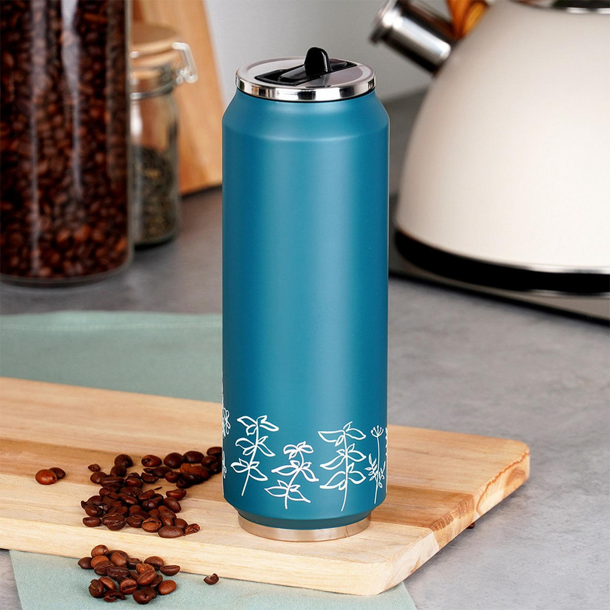 THERMOBECHER Dose Louka 700 ml Blau - Blau, Metall (0.7L) - Orion 