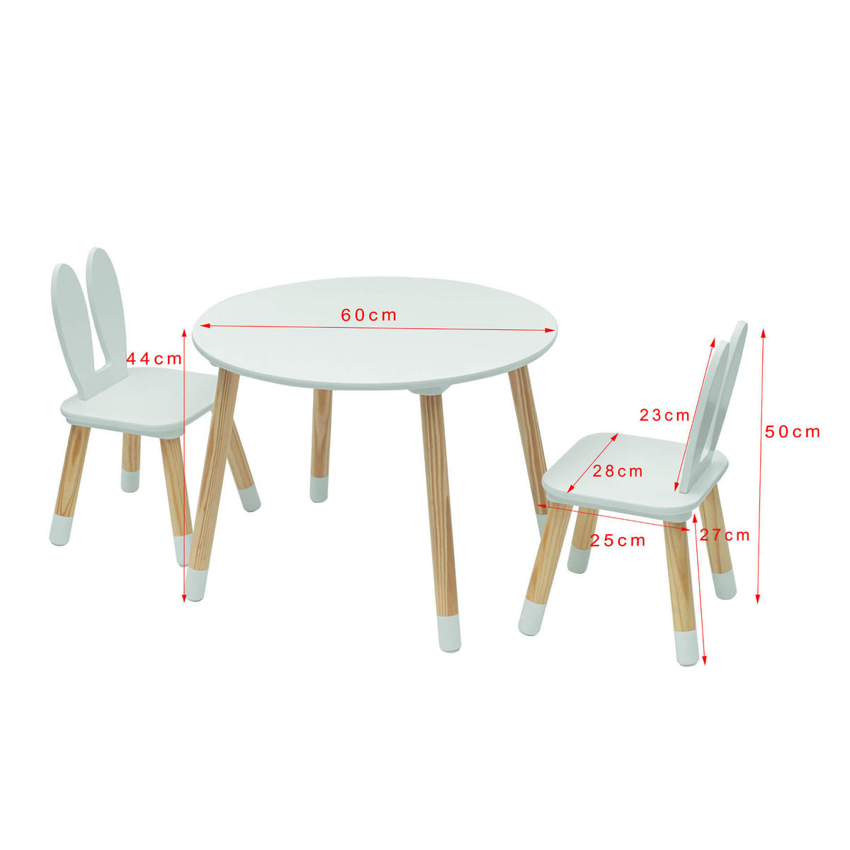 KINDERSITZGRUPPE Grün 60/60/44 cm - Jadegrün, Holzwerkstoff (60/44/60cm) - Mobili Rebecca