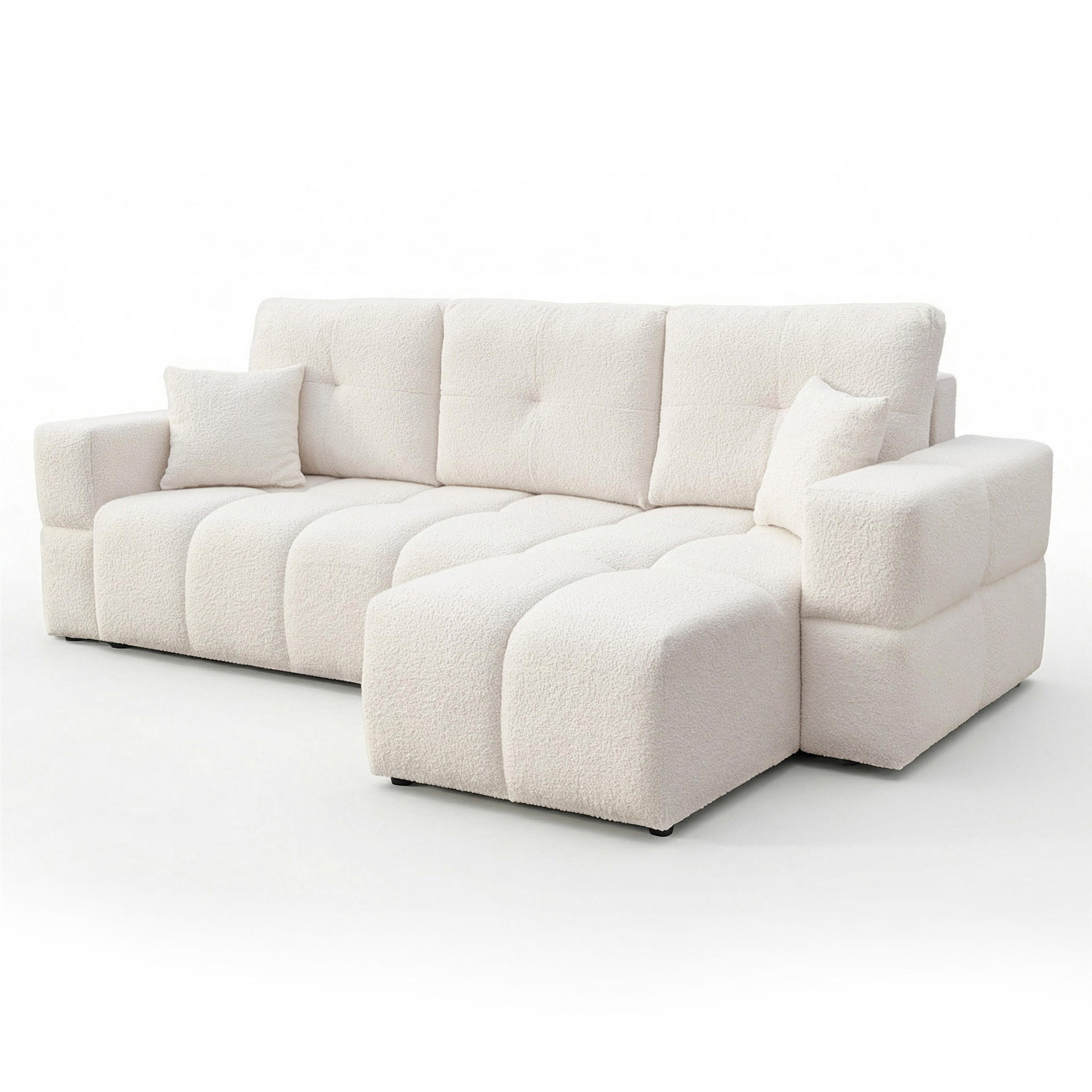 Fun Möbel Ecksofa Creme 250x148 cm