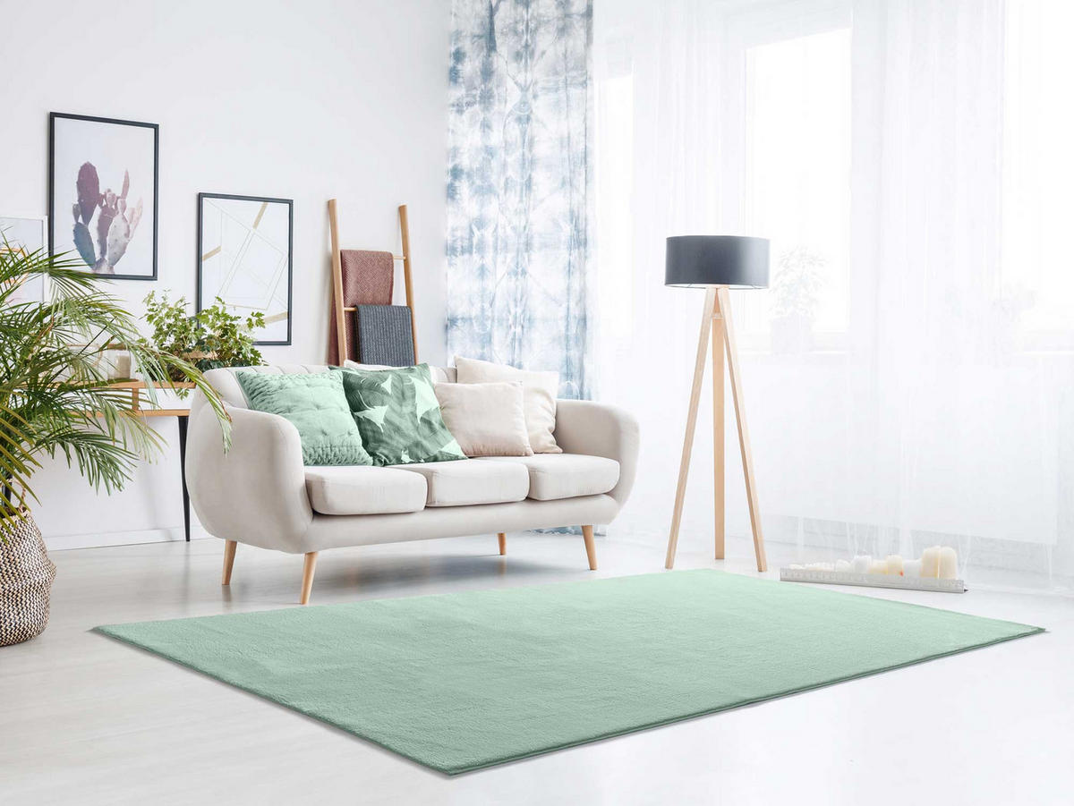 WEBTEPPICH waschbar Grün Loft 140/200 cm - Grün, Textil (140/200cm) - Atticgo