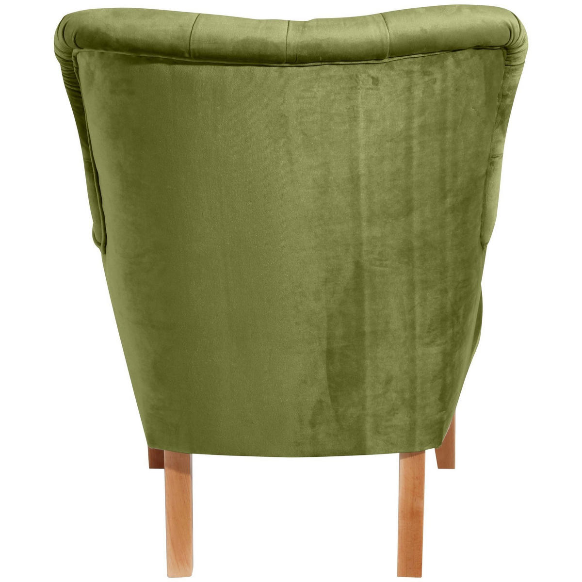 SESSEL Kaiya Bezug Samtvelours Buche natur / oliv - Grün, Kunststoff (71/97/82cm) - 58aufmkessel