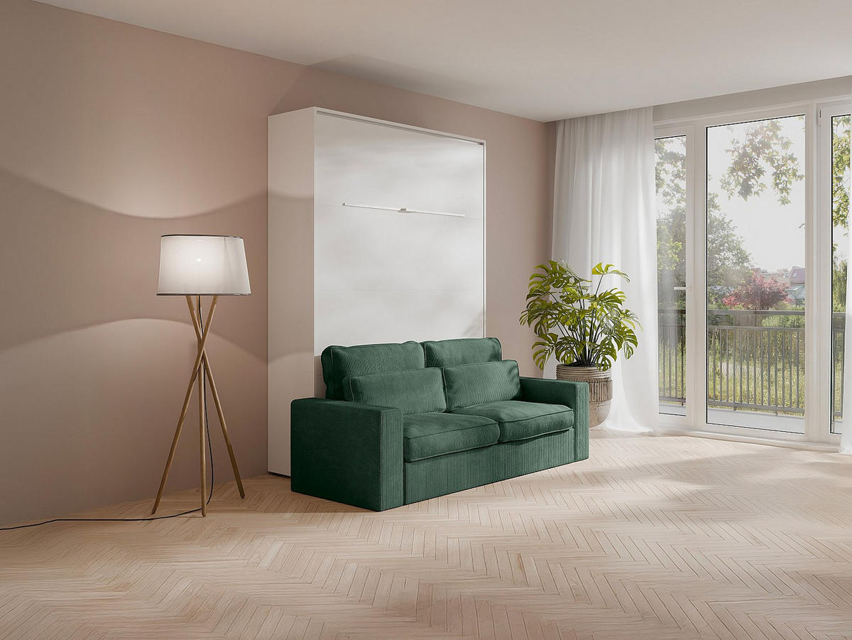 SCHRANKBETT - -Sitzer - Holz, Platte - Weiß - - Weiß, Holz (239.2/200cm) - Vente-Unique