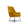 SESSEL SEDUTA, Modern Polstersessel Loungesessel, Velours-Stoff Gelb - Gelb, Holz/Metall (72.5/101.5/83cm) - MASSENO