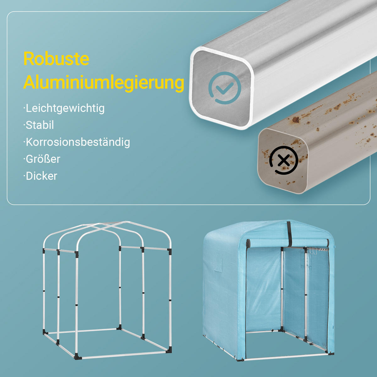 FAHRRADGARAGE Blau - Blau, Metall (120/163/176cm) - SoBuy